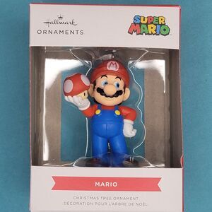 Hallmark Nintendo Super Mario Bros Mario w/Super Mushroom Christmas Ornament New